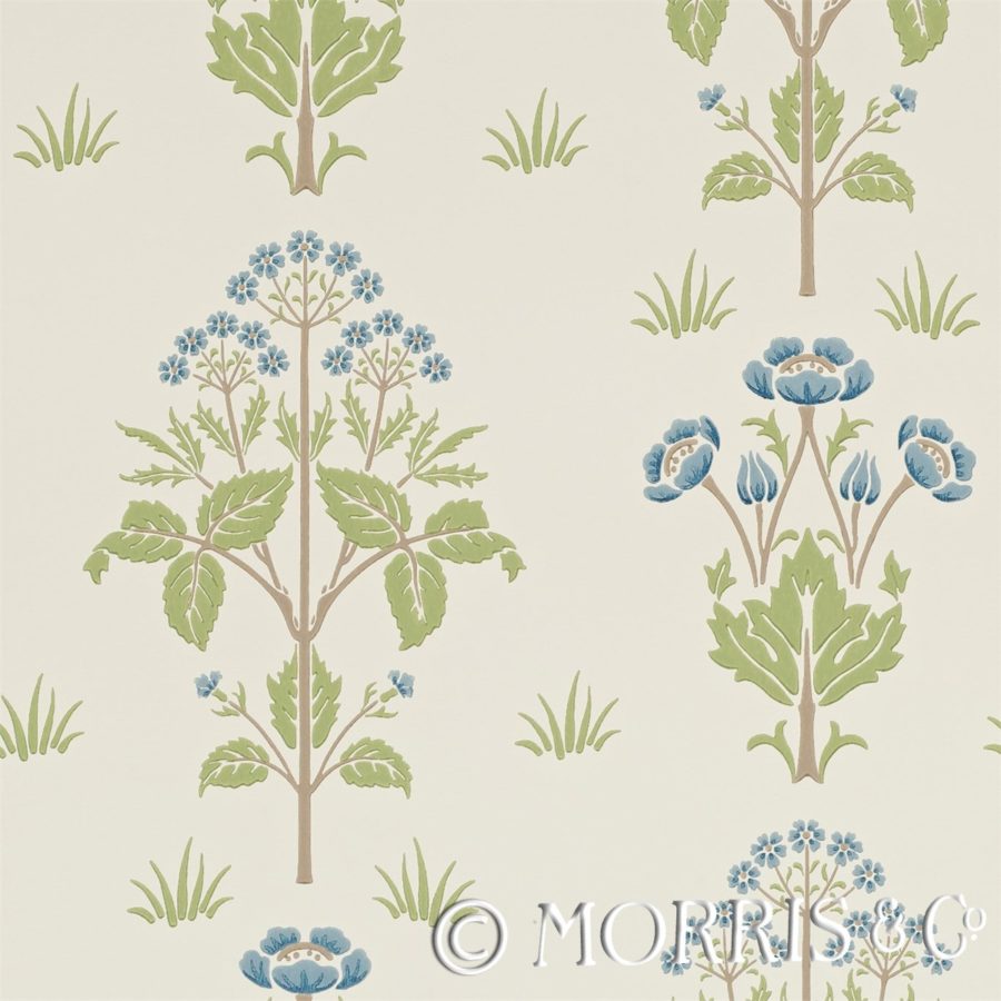 Morris & Co Tapet Meadow Sweet Cornflower