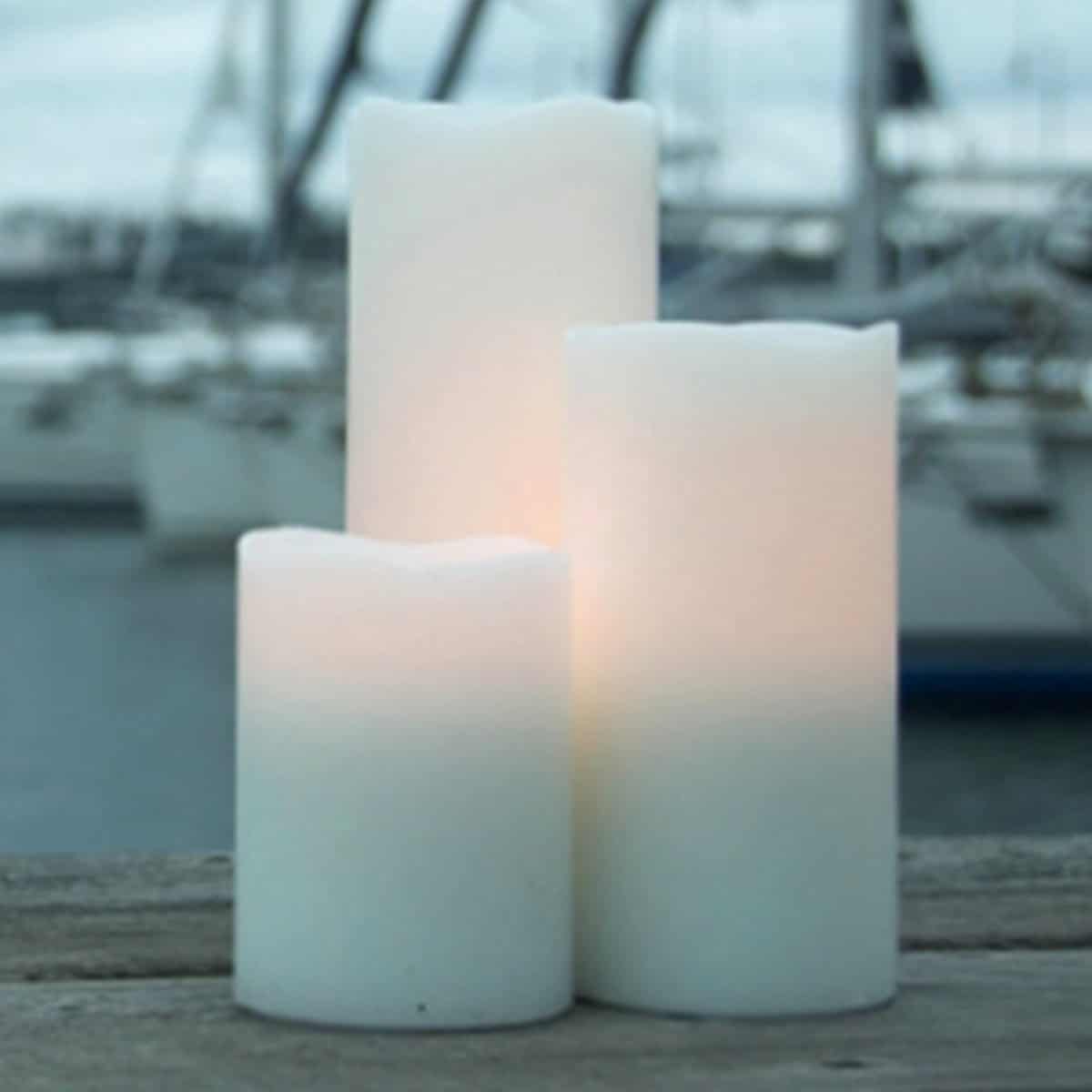 Endless Candles Blockljus/Vaxljus LED Batteriljus 2-pack Höjd 14,5 cm